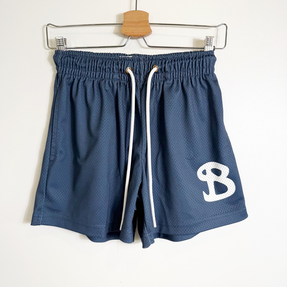 BKTSQD Bucket Squad Mesh Basketball Shorts Mens XS Blue Graphic Logo Athletic